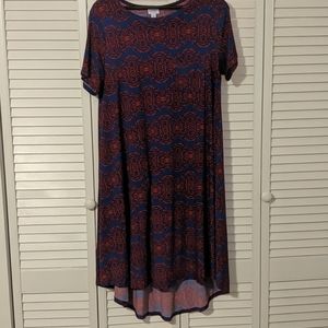 EUC red and blue Lularoe Carly Size Medium